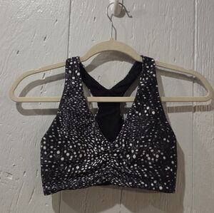 CALIA Essentials Sports Bra Deep Sea Dots Pure Black